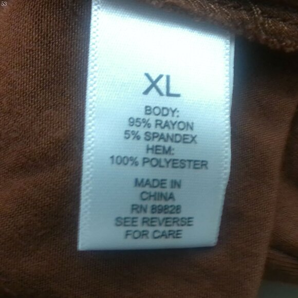 LOGO BY LORI GOLDSTEIN Layers Sleeveless Scoop Neck Rust Tunic Tank XL - Picture 4 of 6